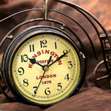 Uhren und Dekoration, europäische Eisenkunst, kleine Tischuhr, Schreibtischuhr, Tischuhr, Uhr