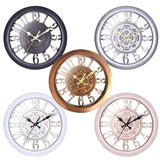 Europäische Retro-Wanduhr, runde Uhr für Zuhause, 11 Zoll Wohnzimmeruhr, kreative Wanduhr, Quarzuhr