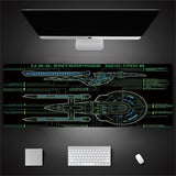 Übergroße Schreibtischunterlage für Tastatur und Maus im Industrie-Stil