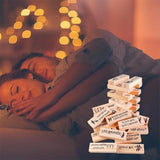 Paar-Spielabend Intimitäts-Turmspiel Jenga Valentinstag Wackelturm Stapelspiel Party Interaktive Spiele 18+