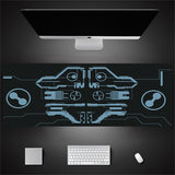 Übergroße Schreibtischunterlage für Tastatur und Maus im Industrie-Stil