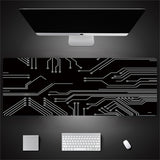 Übergroße Schreibtischunterlage für Tastatur und Maus im Industrie-Stil