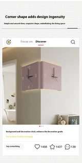Wohnzimmer-Wandaufkleber-Wanduhren kreative Winkel-Uhr