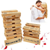 Paar-Spielabend Intimitäts-Turmspiel Jenga Valentinstag Wackelturm Stapelspiel Party Interaktive Spiele 18+